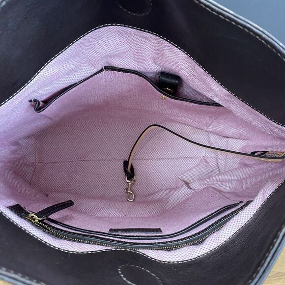 Dooney and Bourke Portofino Grommet Shopper Brown Clean SEE Gold Hardware - Picture 13 of 16